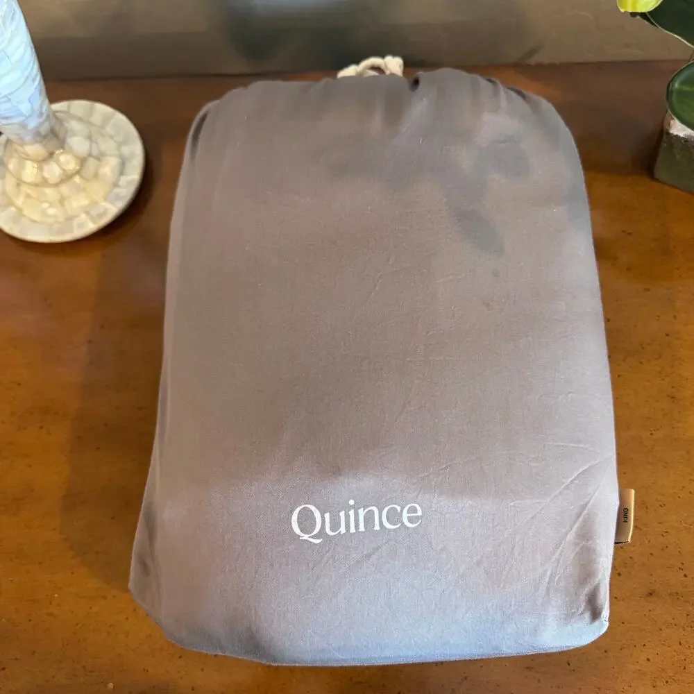Quince Bamboo Sheet Set King Stone NWOT